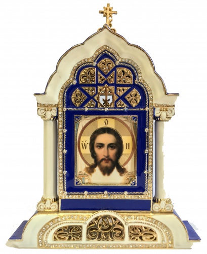 Киот православный синий K-1104-11