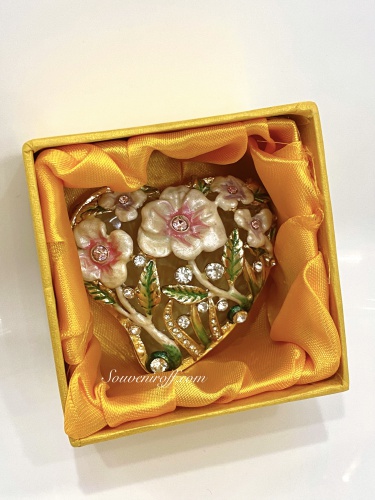 Шкатулка "Сердце" с цветами РС-1043 фото 7
