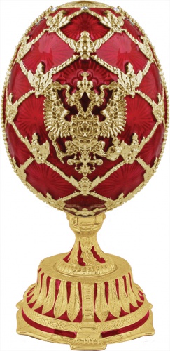 Яйцо-шкатулка Фаберже "Часы в Короне" большое с гербом Н18-01 фото 3