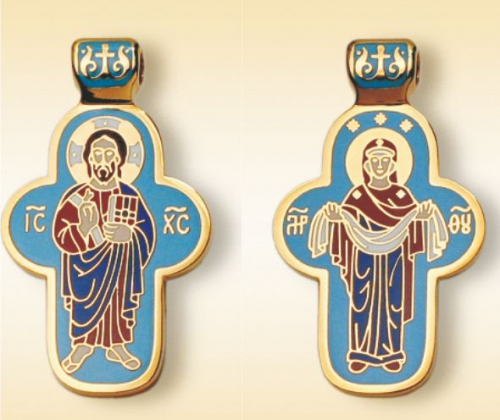 Православный нательный крест "Божья Матерь Покрова" ПНО-0615 фото 2