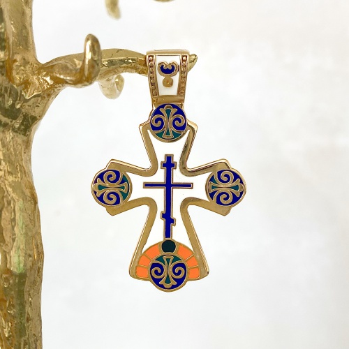 Православный нательный крест с белый КНЧ-0541 фото 3