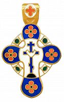 Православный нательный крест белый круглый КНЧ-0543