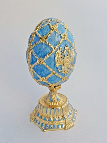 Яйцо-шкатулка пасхальное с гербом с веточкой и кулоном E09-13Д фото 2