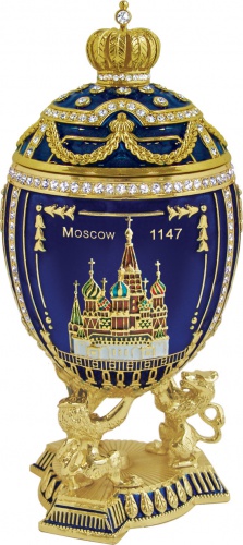 Яйцо-шкатулка Фаберже большое "Москва" с тремя видами на изделии РС-1405C фото 4