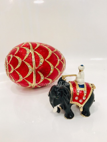 Яйцо-шкатулка Фаберже "Сосновая Шишка" со слоном E06-8-05 фото 8