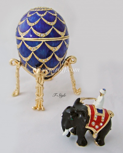 Яйцо Фаберже "Сосновая Шишка" со слоном E06-8 фото 2