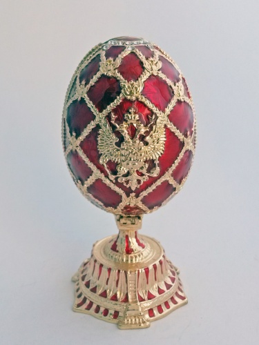 Яйцо-шкатулка пасхальное с гербом с веточкой и кулоном E09-13Д фото 5