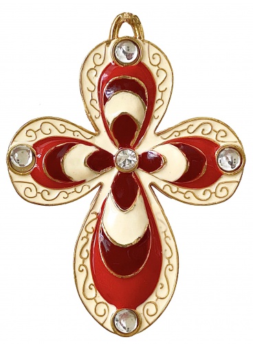 Православный двусторонний нательный крест "Радуга" РС-05106С