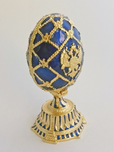 Яйцо-шкатулка пасхальное с гербом с веточкой и кулоном E09-13Д фото 3