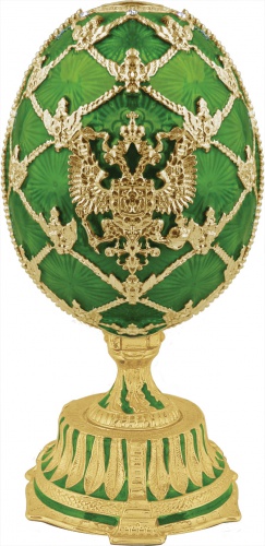 Яйцо-шкатулка Фаберже "Часы в Короне" большое с гербом Н18-01 фото 4