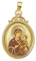 Православный нательный образок "Божья Матерь Тихвинская" ПНО-1212-05