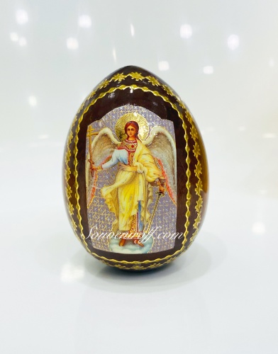 Пасхальное Яйцо-шкатулка с Яйцом  "Ангел-Хранитель"и Янтарем РС-0739 фото 7