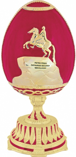 Яйцо-шкатулка с сюрпризом "Медный всадник" с Исаакиевским собором РС-0932