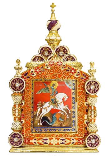 Киот православный оранжевый РС-0843-12