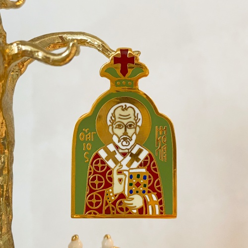 Православный нательный образок "Святой Николай Чудотворец" ПНО-0606 фото 3