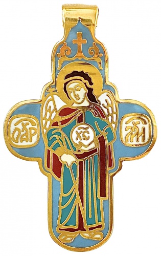 Православный крест двусторонний  "Архангел Михаил'' ПНО-0602