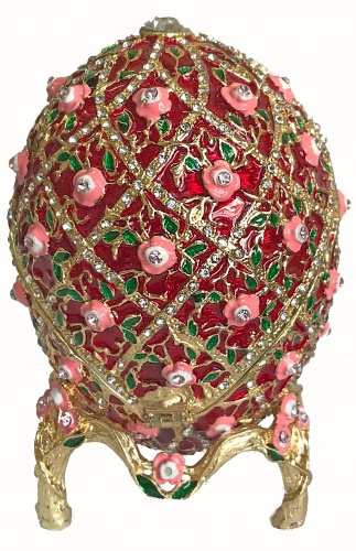 Яйцо-шкатулка Фаберже с часами "Сердце" Розы с сеткой A1917H-05 фото 2