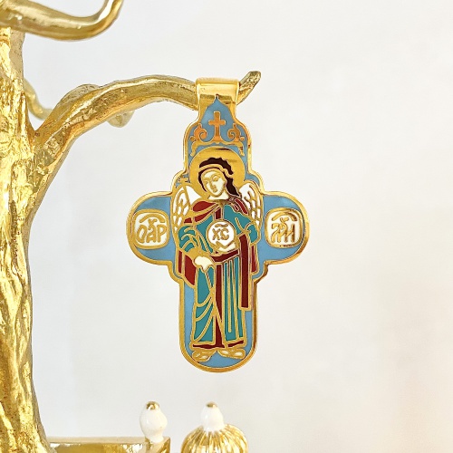 Православный крест двусторонний  "Архангел Михаил'' ПНО-0602 фото 3