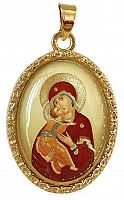 Православный нательный образок "Божья Матерь Владимирская" ПНО-1215-02