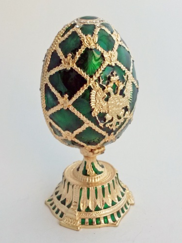 Яйцо-шкатулка пасхальное с гербом с веточкой и кулоном E09-13Д фото 6