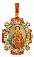 Православный нательный образок "Святой Пантелеймон" ПНО-0906