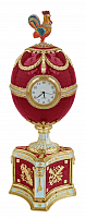 Яйцо-Часы "Шантеклер" музыкальное большое красное E07-21-05