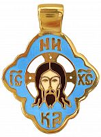 Православный нательный образок малый "Спас Нерукотворный Чрепия" ПНО-0833-10