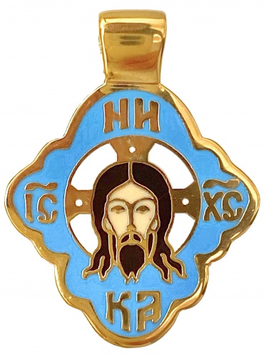Православный нательный образок малый "Спас Нерукотворный Чрепия" ПНО-0833-10