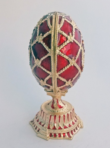 Яйцо-шкатулка пасхальное с гербом с веточкой и кулоном E09-13Д фото 4