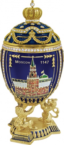 Яйцо-шкатулка Фаберже большое "Москва" с тремя видами на изделии РС-1405C фото 2
