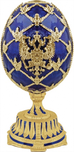 Яйцо-шкатулка Фаберже "Часы в Короне" большое с гербом Н18-01 фото 5