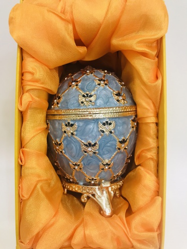 Яйцо Фаберже «Коронационное»среднее  A1911-10 голубое фото 3