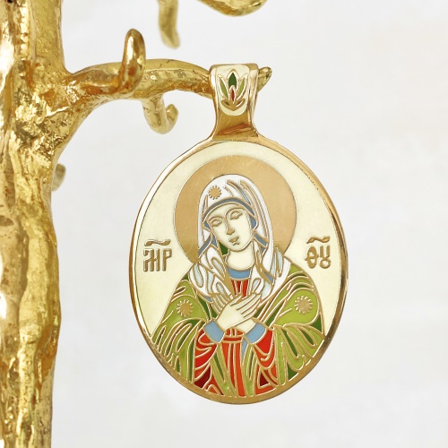 Православный нательный образок "Святая Богоматерь Умиление" ПНО-0625 фото 3
